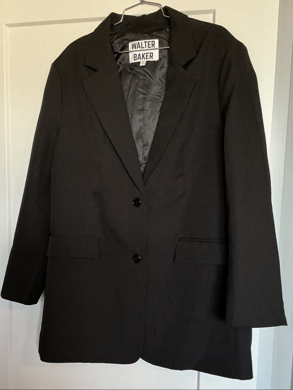 Walter Baker Black Single-Breasted Pea Coat
